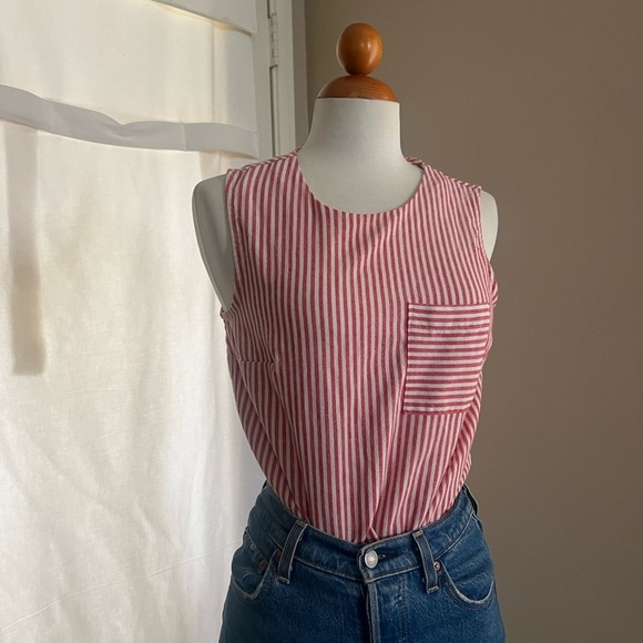 JCrew Linen Blend Striped Tank - Picture 1 of 3